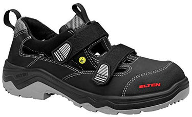 ELTEN Sicherheitsschuhe LASLO ESD S1P, Herren, Leder/Textil, Stahlkappe, leicht, klassisch, Schwarz, im Sale